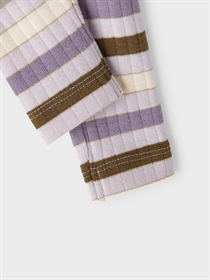 Name It Stribede Glimmer Rib Leggings Kanie Orchid Hush